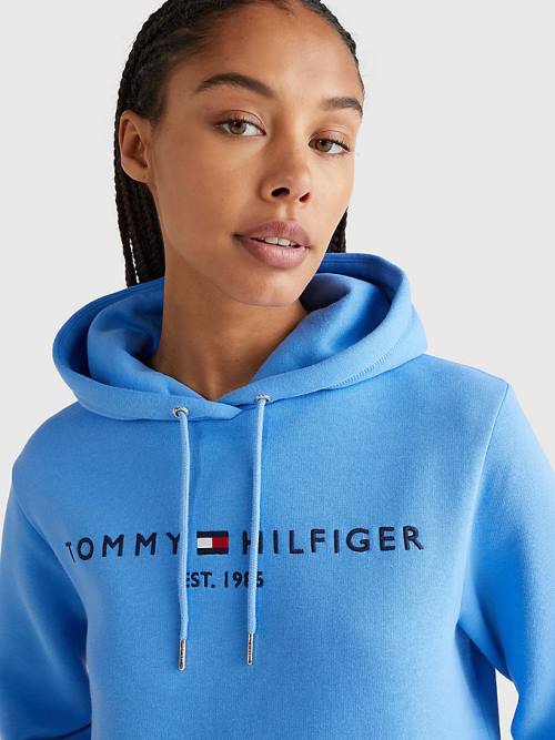 Tommy Hilfiger Logo Jurken Dames Blauw | TH521JTK