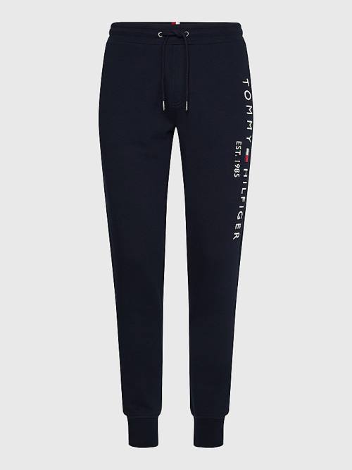 Tommy Hilfiger Logo Organic Katoenen Joggers Broek Heren Blauw | TH124QHN