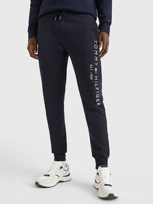 Tommy Hilfiger Logo Organic Katoenen Joggers Broek Heren Blauw | TH124QHN