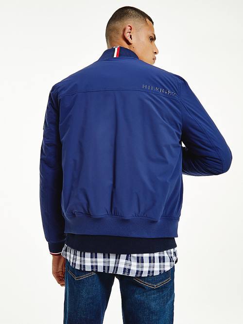 Tommy Hilfiger Logo Patch Bomber Jassen Heren Blauw | TH358SBY