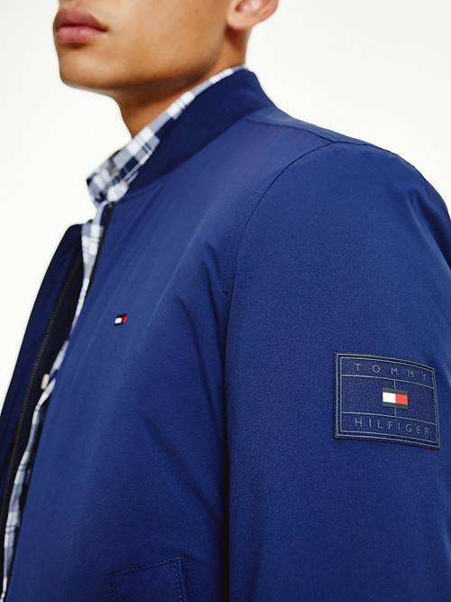 Tommy Hilfiger Logo Patch Bomber Jassen Heren Blauw | TH358SBY