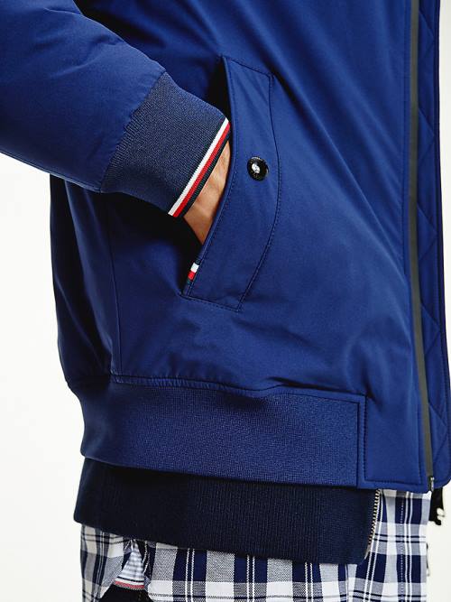 Tommy Hilfiger Logo Patch Bomber Jassen Heren Blauw | TH358SBY