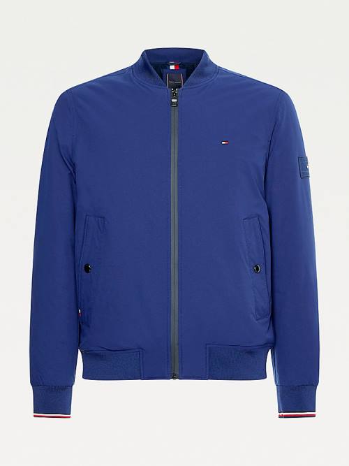 Tommy Hilfiger Logo Patch Bomber Jassen Heren Blauw | TH358SBY