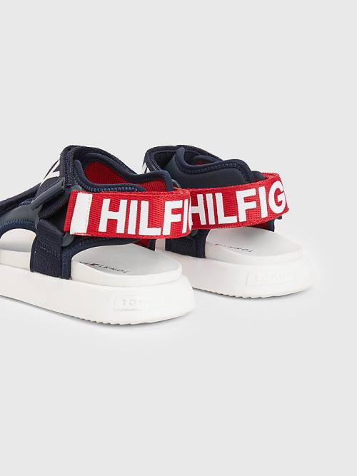 Tommy Hilfiger Logo Riemen Sandalen Jongens Blauw | TH935EUJ