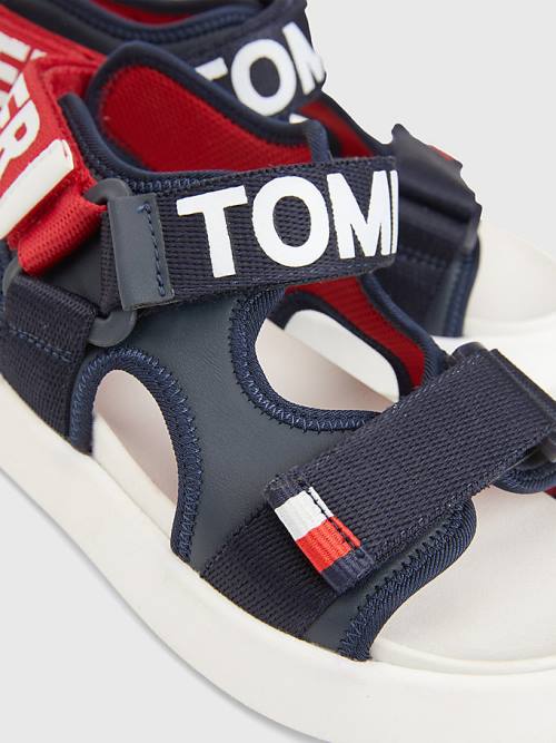 Tommy Hilfiger Logo Riemen Sandalen Jongens Blauw | TH935EUJ