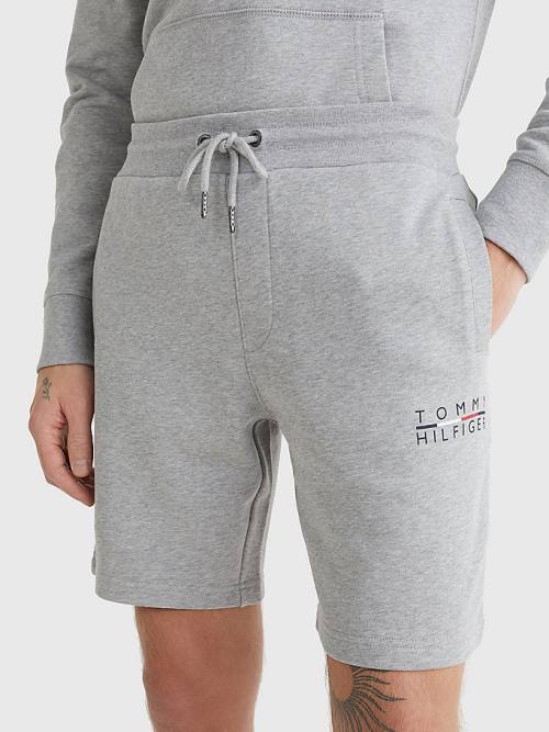 Tommy Hilfiger Logo Sweat Korte Broek Heren Grijs | TH430NRT