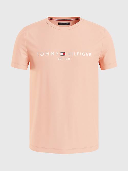 Tommy Hilfiger Logo T-shirts Heren Oranje | TH708TNA