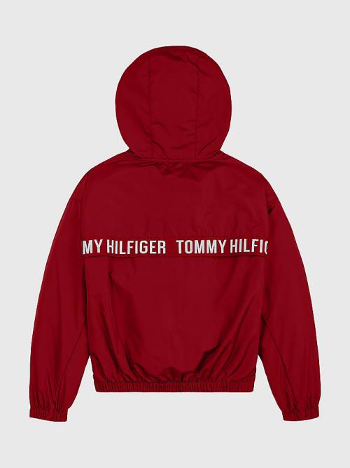 Tommy Hilfiger Logo Tape Chicago Windbreaker Jassen Meisjes Rood | TH837DIZ