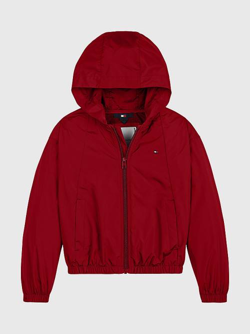 Tommy Hilfiger Logo Tape Chicago Windbreaker Jassen Meisjes Rood | TH837DIZ