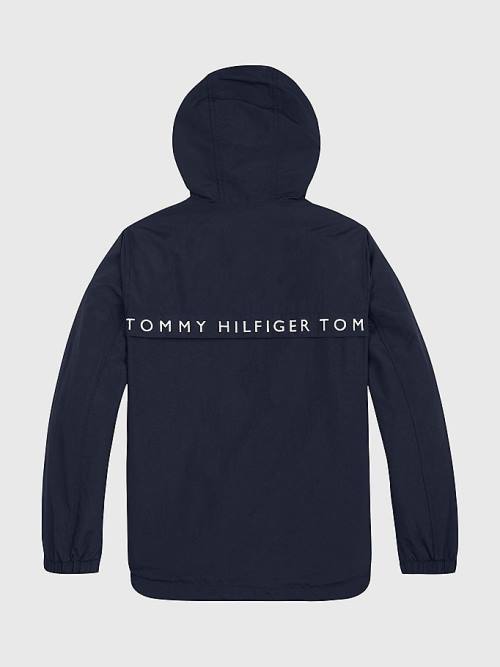 Tommy Hilfiger Logo Tape Chicago Windbreaker Jassen Meisjes Blauw | TH965HRY