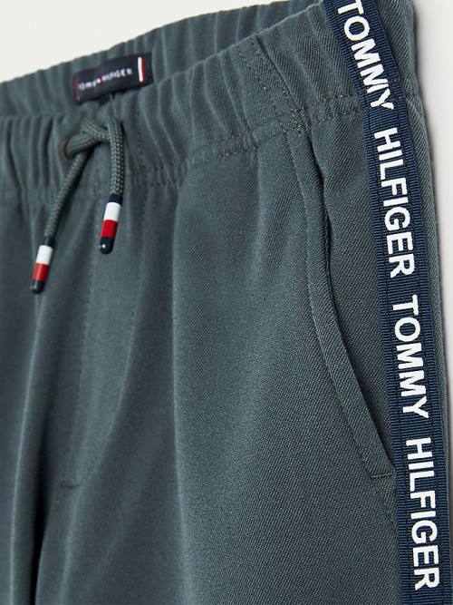 Tommy Hilfiger Logo Tape Drawstring Joggers Broek Jongens Groen | TH986MXO