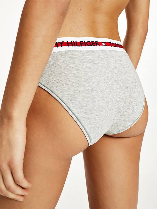 Tommy Hilfiger Logo Tape Waistband Briefs Ondergoed Dames Grijs | TH675FQZ