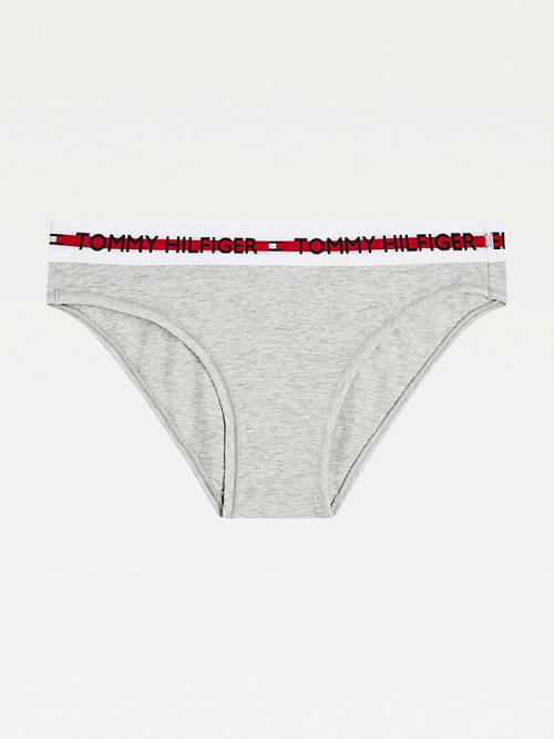 Tommy Hilfiger Logo Tape Waistband Briefs Ondergoed Dames Grijs | TH675FQZ