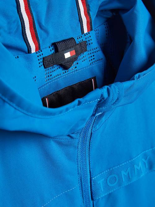 Tommy Hilfiger Logo Tape Zip-Thru Parka Jassen Jongens Blauw | TH421DSA