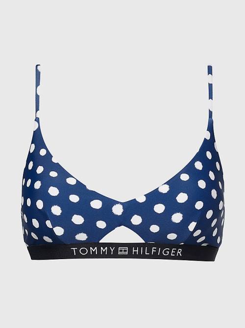 Tommy Hilfiger Logo Waistband Bikini Bralette Zwemkleding Dames Blauw | TH364SQM