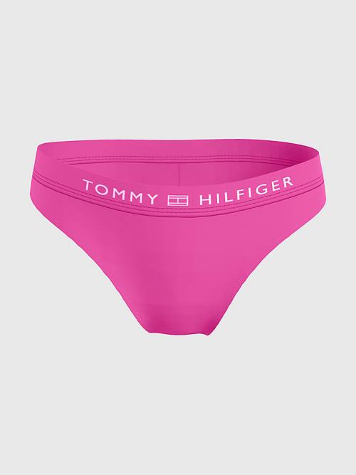 Tommy Hilfiger Logo Waistband Brazilian Bikini Bottoms Zwemkleding Dames Roze | TH827VLT