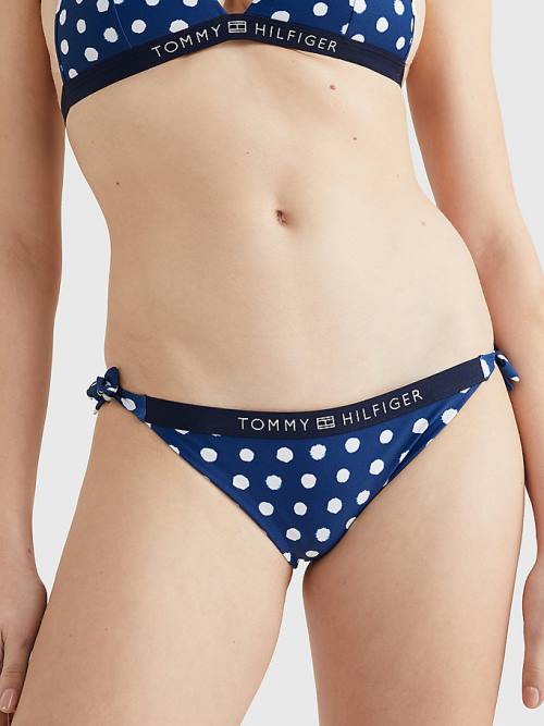 Tommy Hilfiger Logo Waistband Cheeky Fit Bikini Bottoms Zwemkleding Dames Blauw | TH134HMP