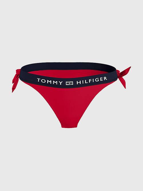 Tommy Hilfiger Logo Waistband Cheeky Fit Bikini Bottoms Zwemkleding Dames Rood | TH743BAC