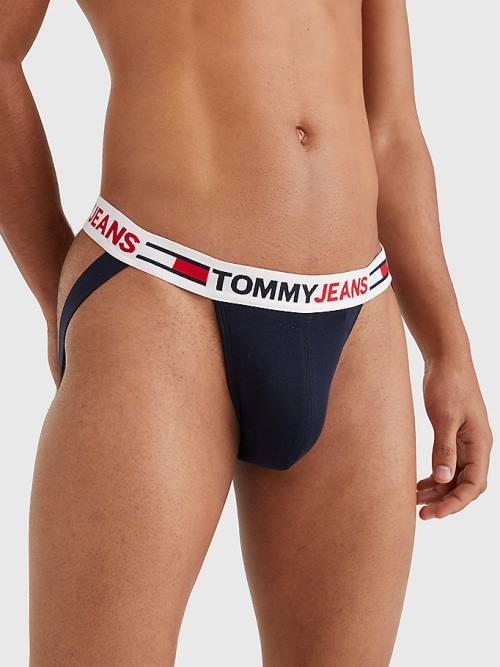 Tommy Hilfiger Logo Waistband Jockstrap Ondergoed Heren Blauw | TH207JME