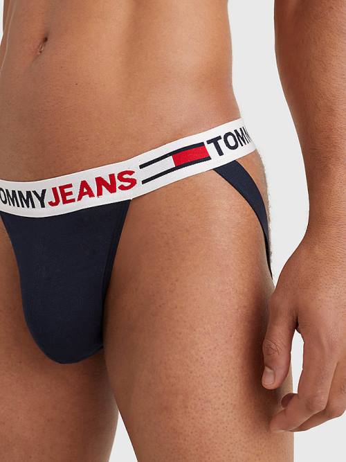 Tommy Hilfiger Logo Waistband Jockstrap Ondergoed Heren Blauw | TH207JME