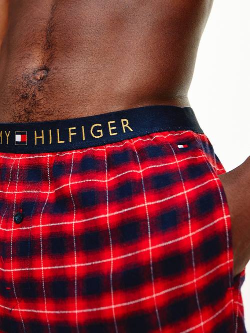 Tommy Hilfiger Logo Waistband Katoenen Bottoms Pyjamas Heren Rood | TH843FUA