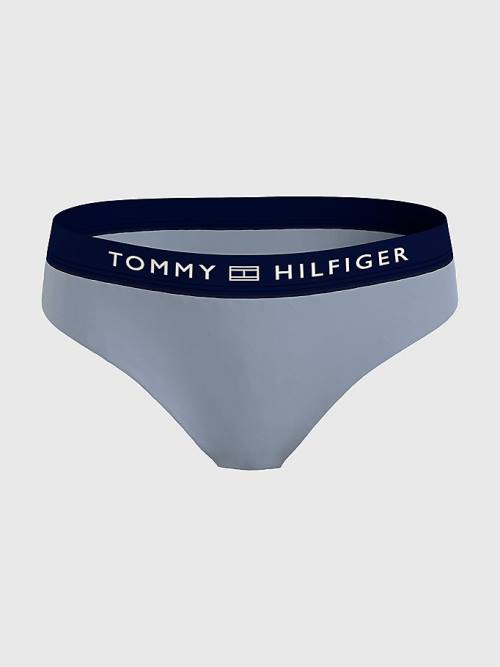 Tommy Hilfiger Logo Waistband Klassieke Bikini Bottoms Zwemkleding Dames Blauw | TH082KGD