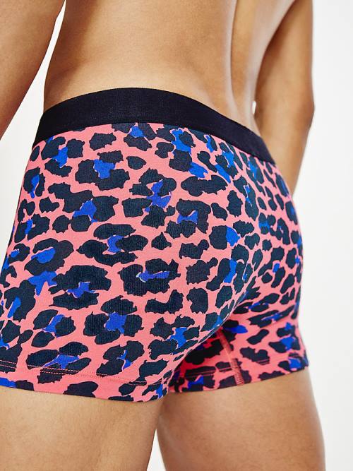 Tommy Hilfiger Logo Waistband Print Trunks Ondergoed Heren Roze | TH541GPL