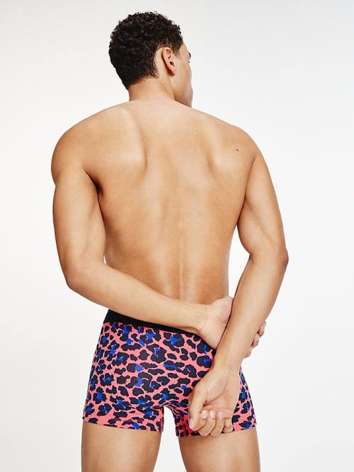 Tommy Hilfiger Logo Waistband Print Trunks Ondergoed Heren Roze | TH541GPL