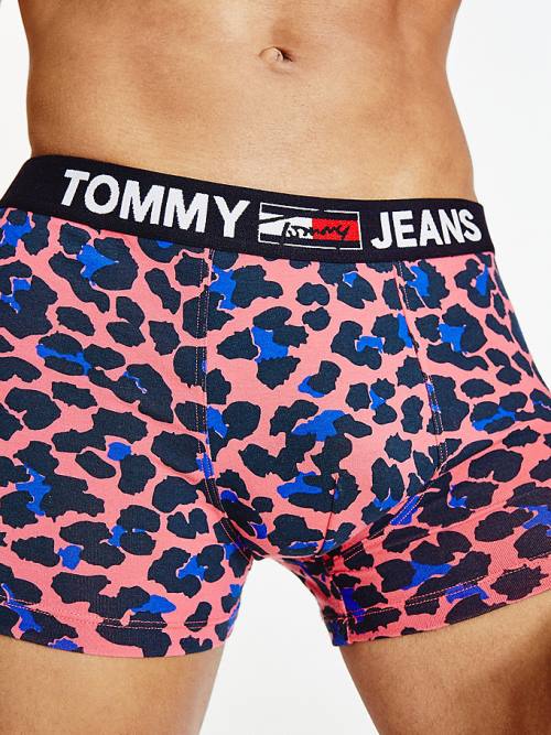 Tommy Hilfiger Logo Waistband Print Trunks Ondergoed Heren Roze | TH541GPL