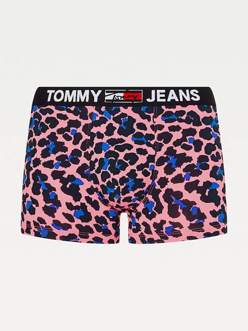 Tommy Hilfiger Logo Waistband Print Trunks Ondergoed Heren Roze | TH541GPL