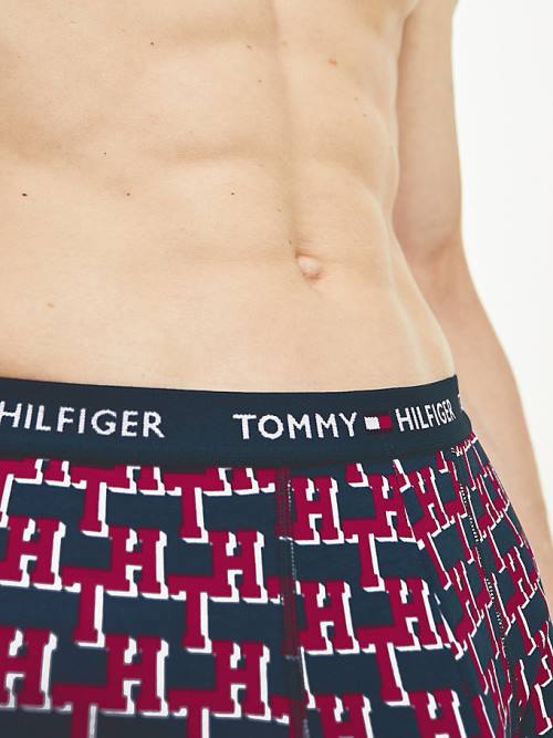 Tommy Hilfiger Logo Waistband Print Trunks Ondergoed Heren Beige | TH640ZTP