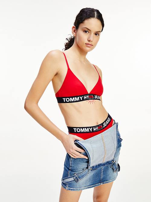 Tommy Hilfiger Logo Waistband String Ondergoed Dames Rood | TH263NGR