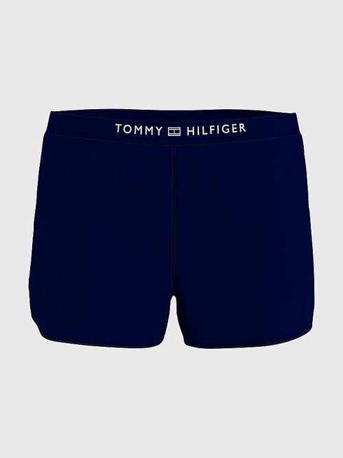 Tommy Hilfiger Logo Waistband Terry Shorts Zwemkleding Dames Blauw | TH698RDG