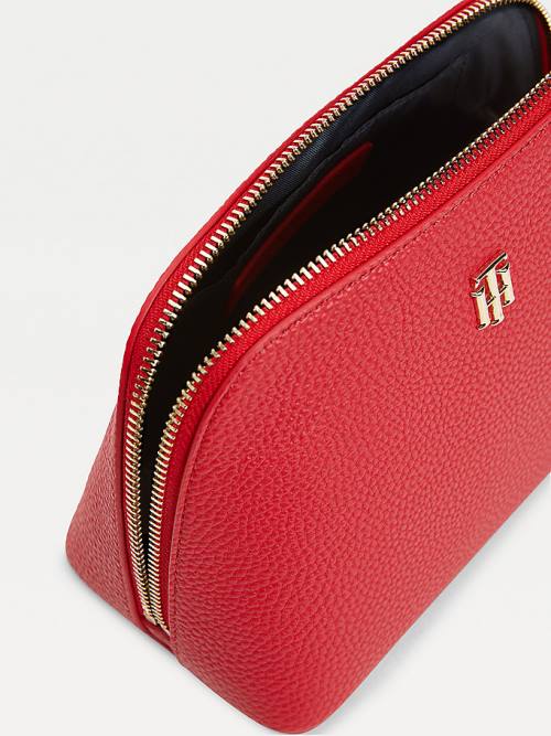 Tommy Hilfiger Logo Washbag Tassen Dames Rood | TH702PSC