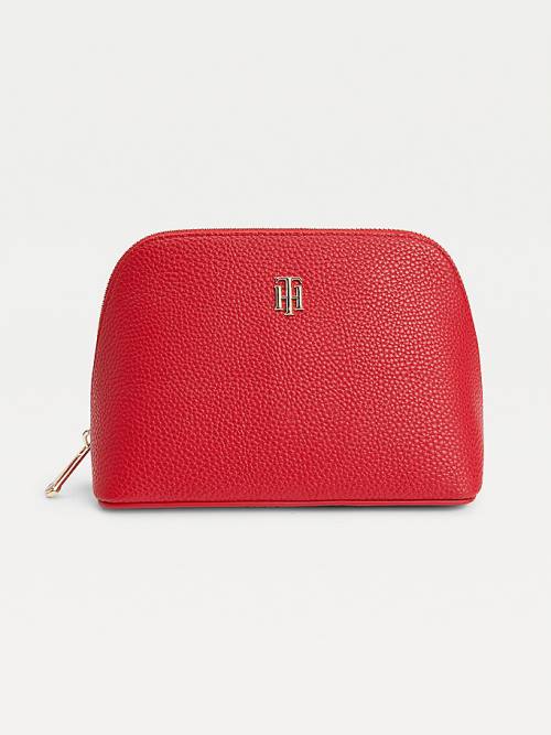 Tommy Hilfiger Logo Washbag Tassen Dames Rood | TH702PSC