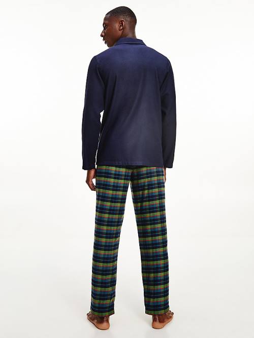 Tommy Hilfiger Long Sleeve Check Set Pyjamas Heren Groen | TH639ATH