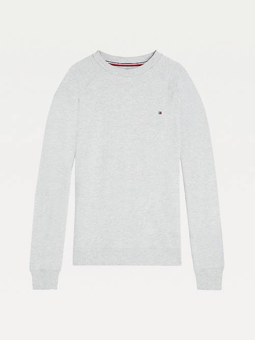 Tommy Hilfiger Long Sleeve Crew Neck Sweatshirt Pyjamas Heren Grijs | TH237ERJ