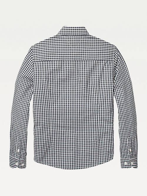 Tommy Hilfiger Long Sleeve Gingham Overhemd Jongens Blauw | TH319ZWB