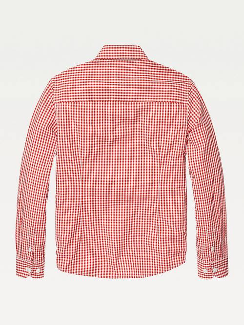 Tommy Hilfiger Long Sleeve Gingham Overhemd Jongens Rood | TH493FGC