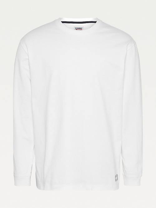 Tommy Hilfiger Long Sleeve Relaxed Fit T-shirts Heren Wit | TH986MXE