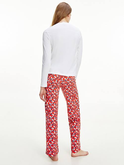 Tommy Hilfiger Long Sleeve Set Pyjamas Dames Rood | TH206FNA