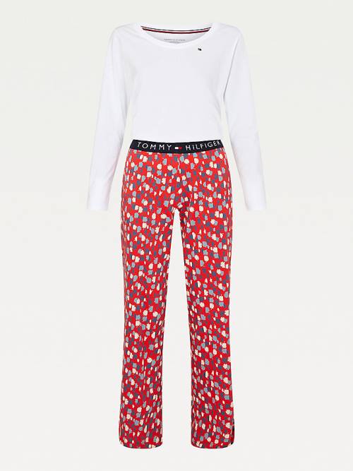 Tommy Hilfiger Long Sleeve Set Pyjamas Dames Rood | TH206FNA