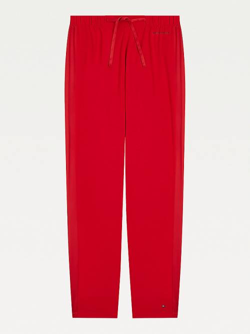 Tommy Hilfiger Lounge Contrast Stripe Stretch Trousers Pyjamas Dames Rood | TH865QXE