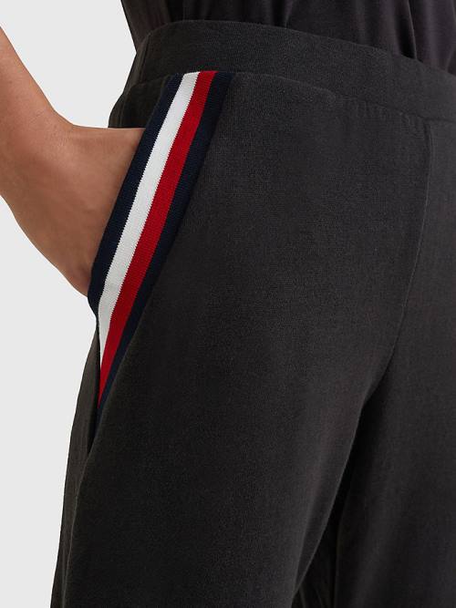 Tommy Hilfiger Lounge Cuffed Joggers Broek Dames Zwart | TH403EAV