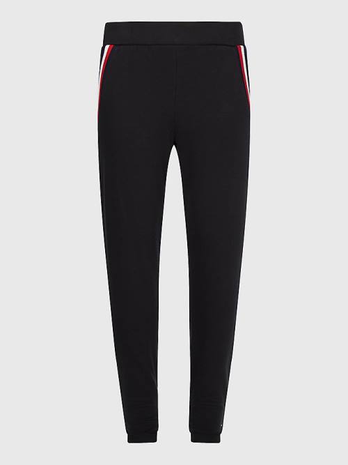 Tommy Hilfiger Lounge Cuffed Joggers Broek Dames Zwart | TH403EAV