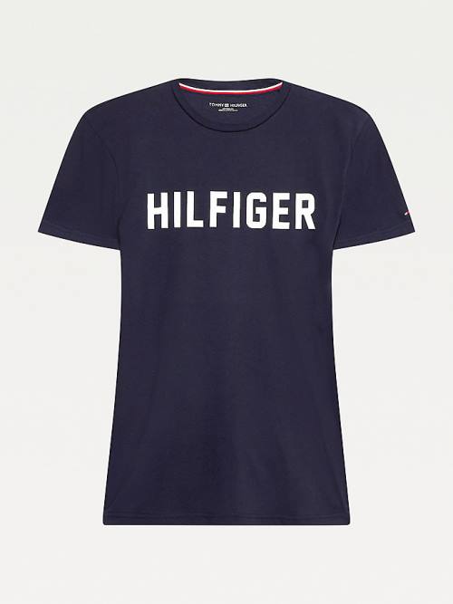 Tommy Hilfiger Lounge Logo Organic Katoenen Pyjamas Heren Blauw | TH249HAE