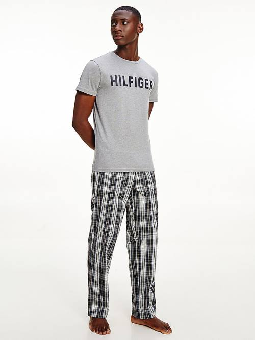 Tommy Hilfiger Lounge Logo Organic Katoenen Pyjamas Heren Grijs | TH942UHP