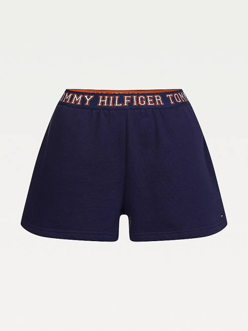 Tommy Hilfiger Lounge Logo Waistband Track Korte Broek Dames Blauw | TH287DXW