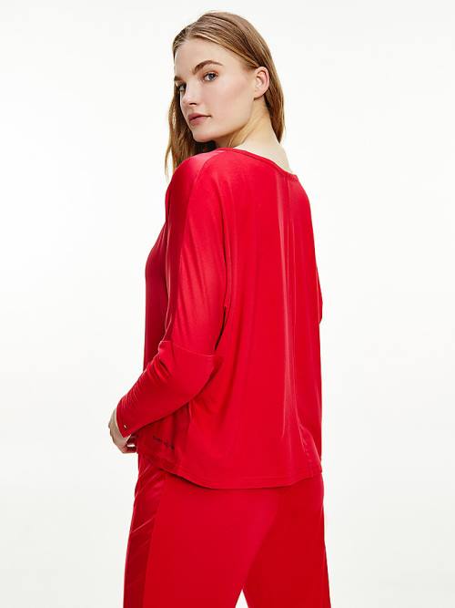 Tommy Hilfiger Lounge Long Sleeve Top Pyjamas Dames Rood | TH280SQO