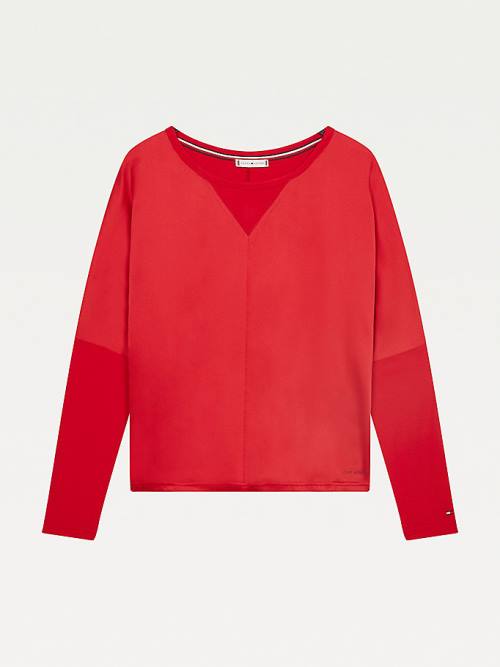 Tommy Hilfiger Lounge Long Sleeve Top Pyjamas Dames Rood | TH280SQO